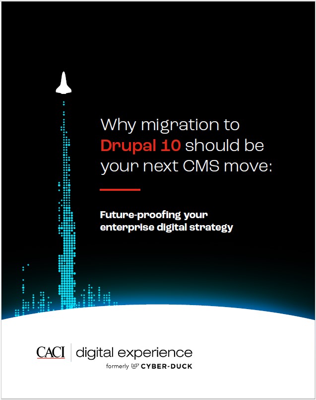 Drupal 10 migration white paper front cover