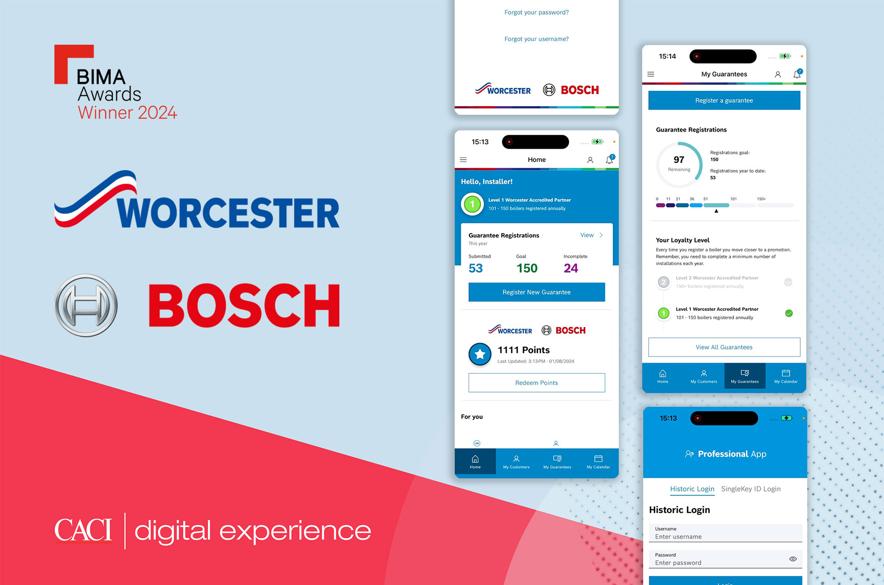 Worcester Bosch Professional mobile app wins BIMA Award 2024