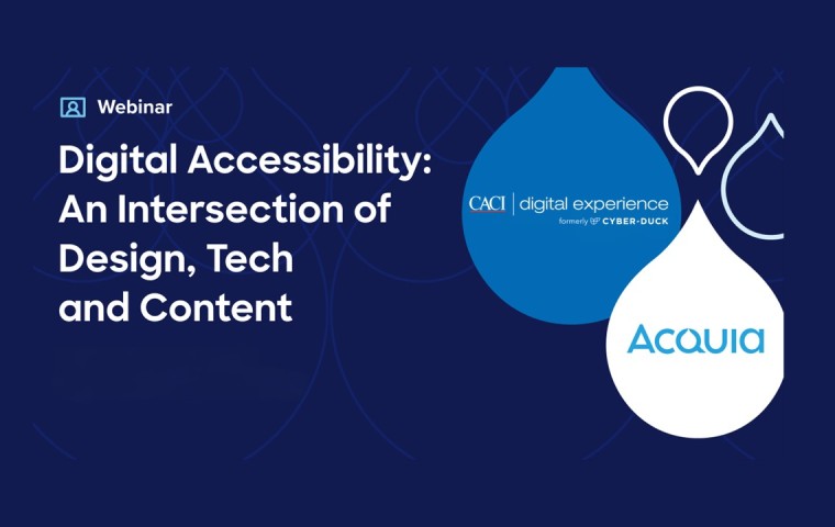 CACI DX and Acquia Accessibility Webinar graphic v2